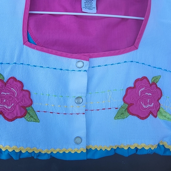 Vintage Bobbie Brooks Pink Floral Blue Cottagecore Coquette Duster Dress ♥️ - Picture 6 of 8